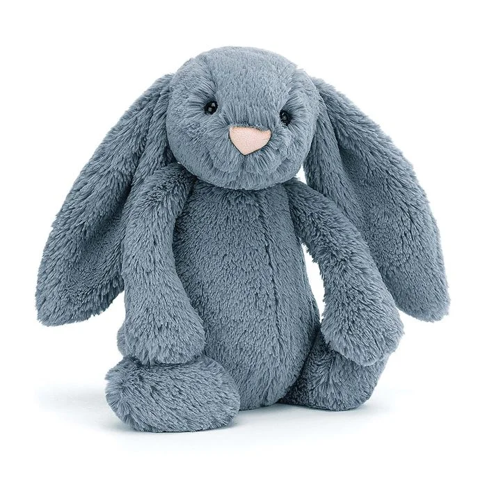 Cozy and delightful Jellycat companionsBashful Dusky Blue Bunny Medium