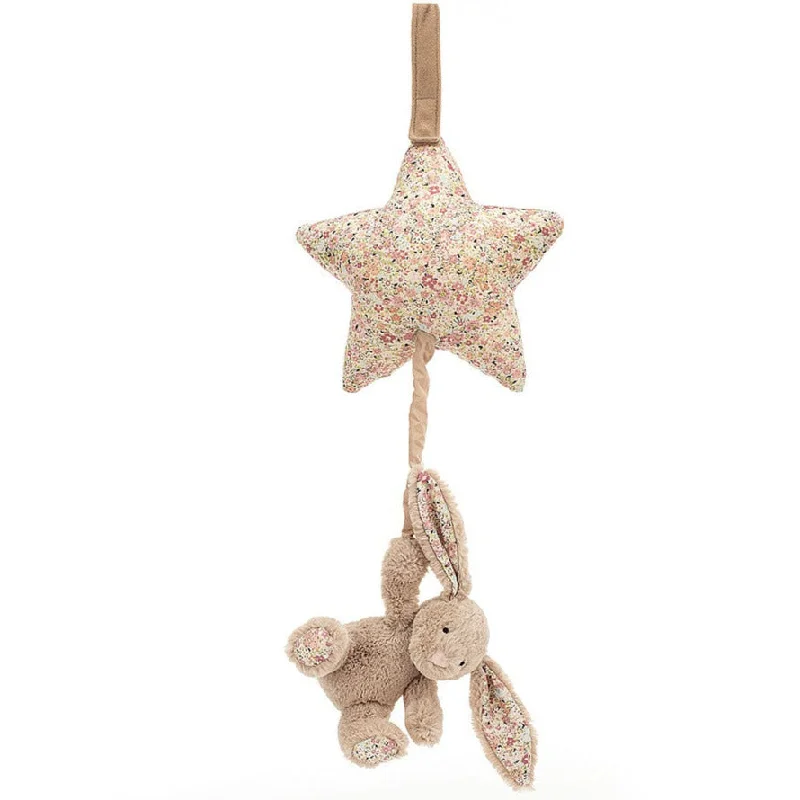 Cuddly and delightful Jellycat naptime buddiesBlossom Bea Beige Bunny Musical Pull