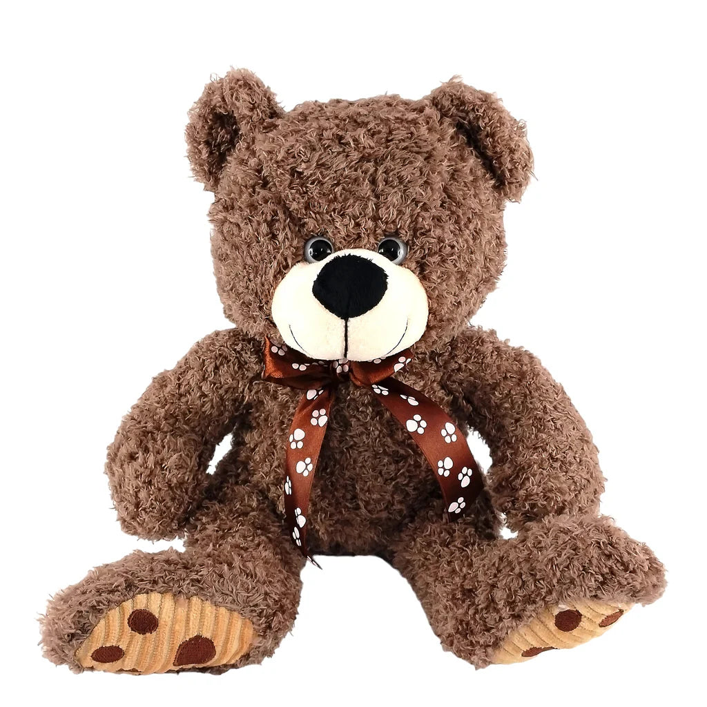 Cuddly and comforting plush charactersBrown Curly Hair Teddy Bear - 35cm