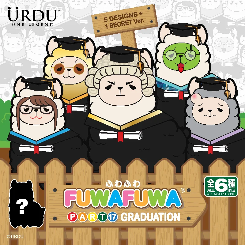 Delightful and enchanting plush friendsFuwa Fuwa Alpaca Graduation Blind Box Soft Toy (Buy 5 for Full Set)