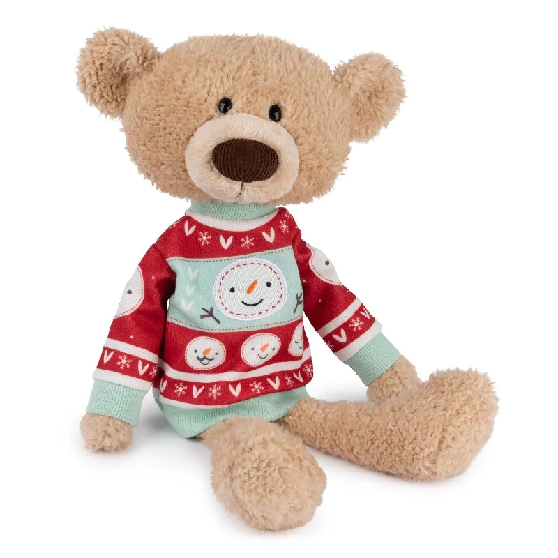 Cozy and gentle Jellycat attention to detailGund Sleigh Toothpick Bear with Holiday Sweater 15"