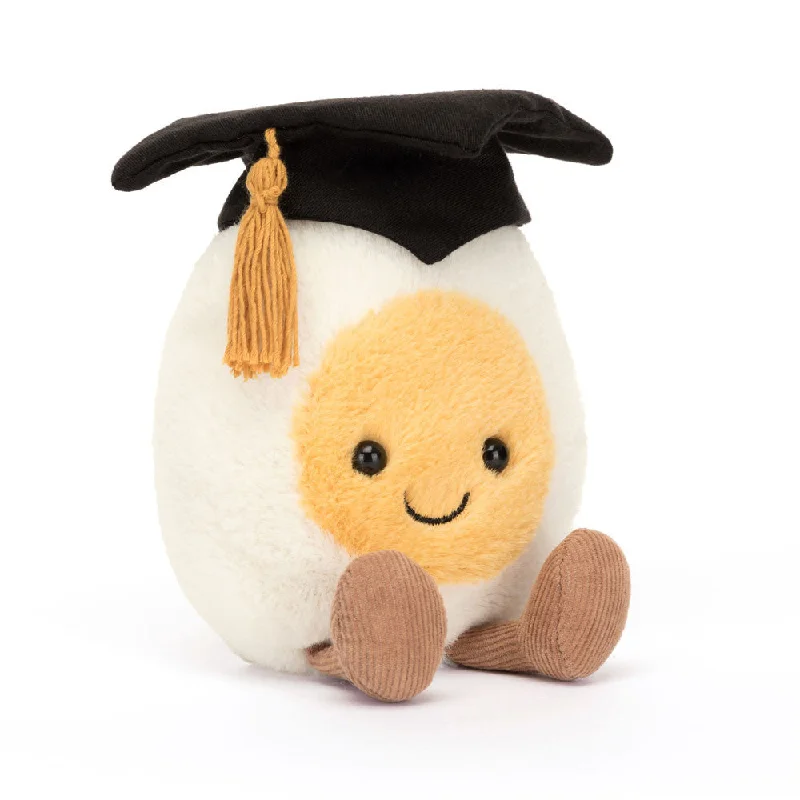 Colorful and vibrant plush creationsJellycat Amuseables Boiled Egg Graduation