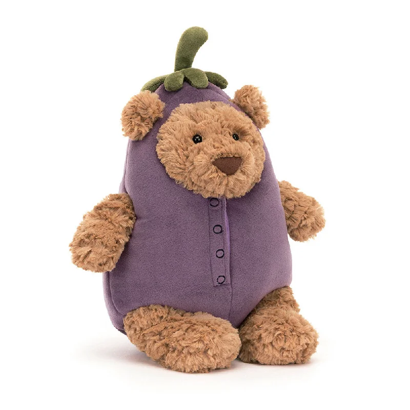 Sweet and innocent stuffed animalsJellycat Bartholomew Bear Aubergine