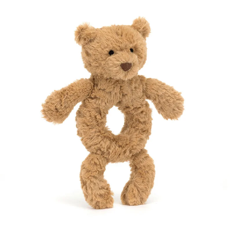 Playful and cheerful stuffed creaturesJellycat Bartholomew Bear Ring Rattle