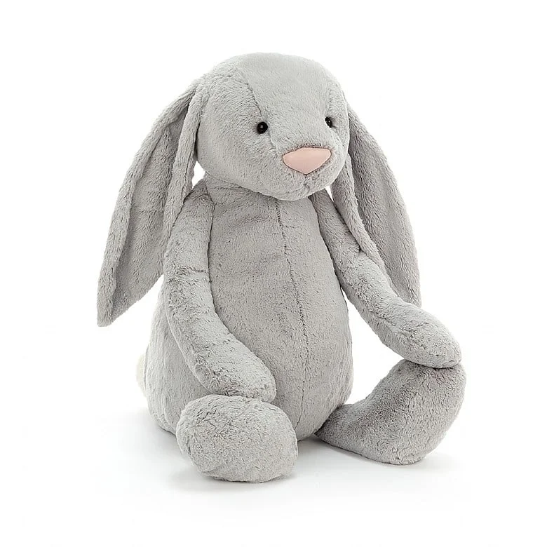 Cuddly and delightful Jellycat naptime buddiesJellycat, Bashful Bunny Very Big, 108cm, Silver