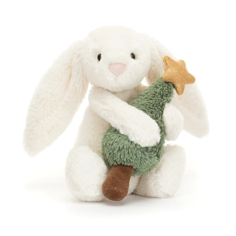 Soft and endearing Jellycat plushiesJellycat Bashful Bunny with Christmas Tree