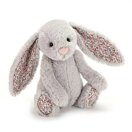 Huggable and charming Jellycat beloved by all ages.Small Blossom Silver Bunny