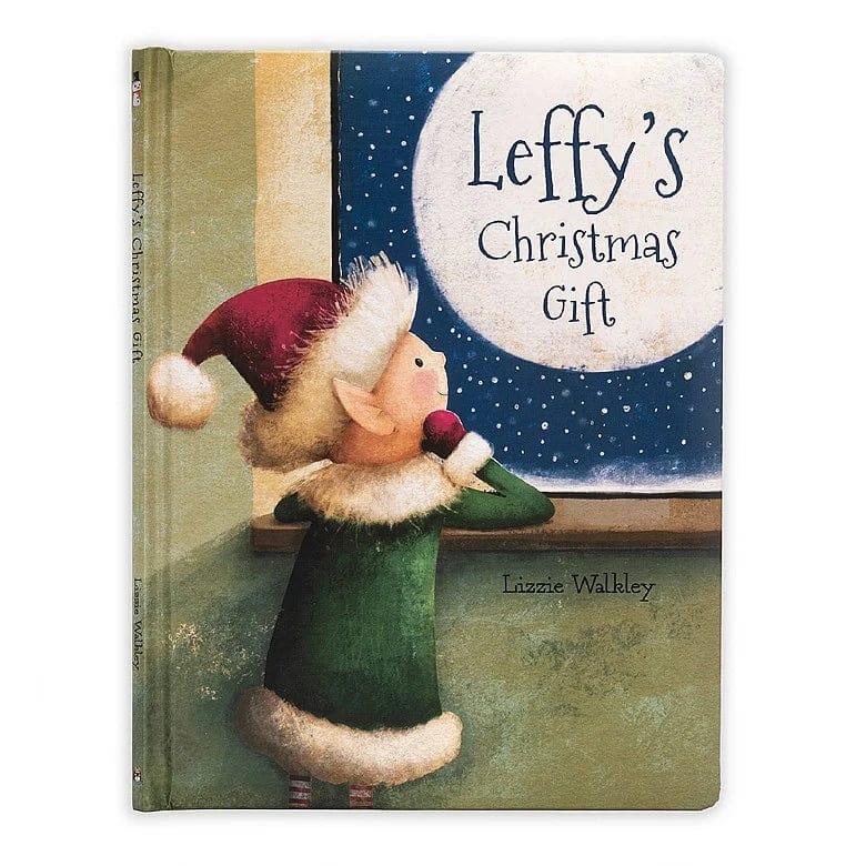 Adorable and plush Jellycat emotional support friendsJellycat Leffy's Christmas Gift Book