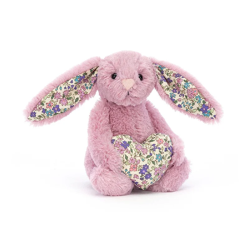 Cuddly and endearing Jellycat timeless appealJellycat Soft Toy - Blossom Heart Tulip Bunny (15cm tall)