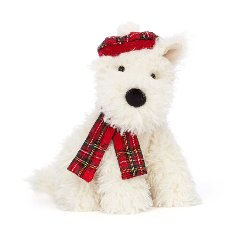 Enchanting and magical plush dollsJellycat Winter Warmer Munro Scottie Dog