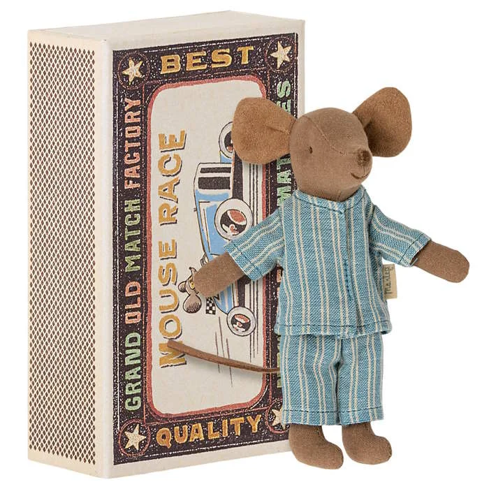 Whimsical and imaginative stuffed toysMaileg | Mouse Big Brother Brown in Matchbox