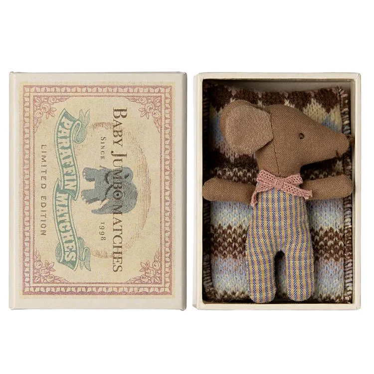 Cheerful and happy stuffed figuresMaileg | Sleepy-Wakey Baby Mouse in Box Rose