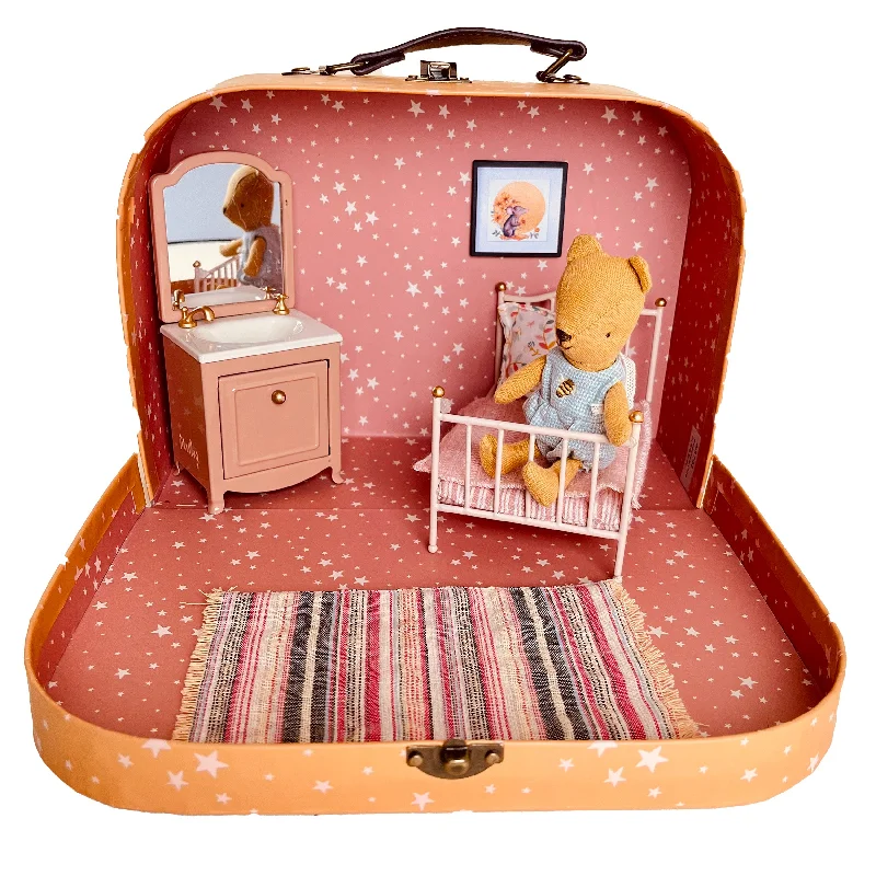 Soft and squishy plush crittersMaileg Teddy Baby Suitcase Bundle