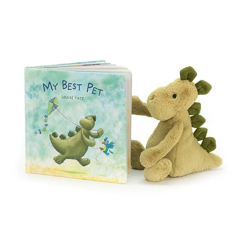 Cozy and delightful Jellycat companionsMy Best Pet Book & Dino Soft Toy