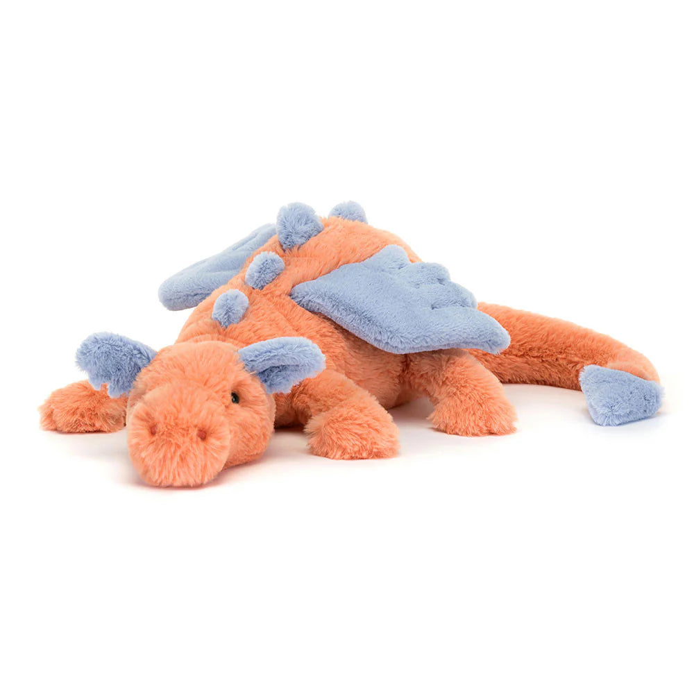 Plush and comforting Jellycat figuresPersimmon Snow Dragon Large