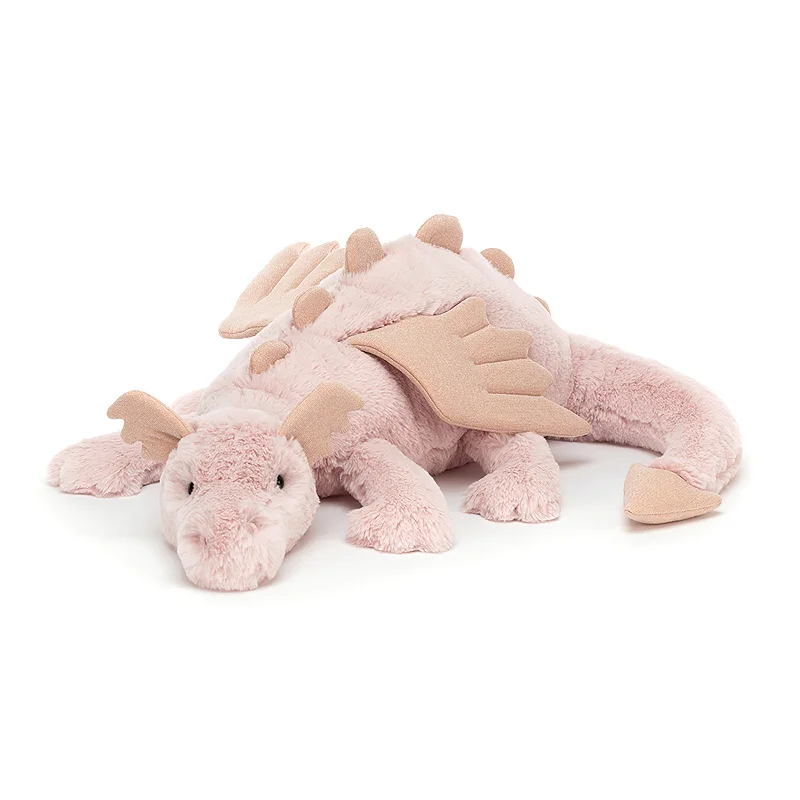 Fluffy and comforting Jellycat superior materialsRose Dragon Huge