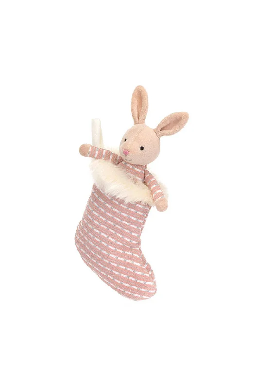 Fluffy and comforting Jellycat superior materialsShimmer Stocking Bunny