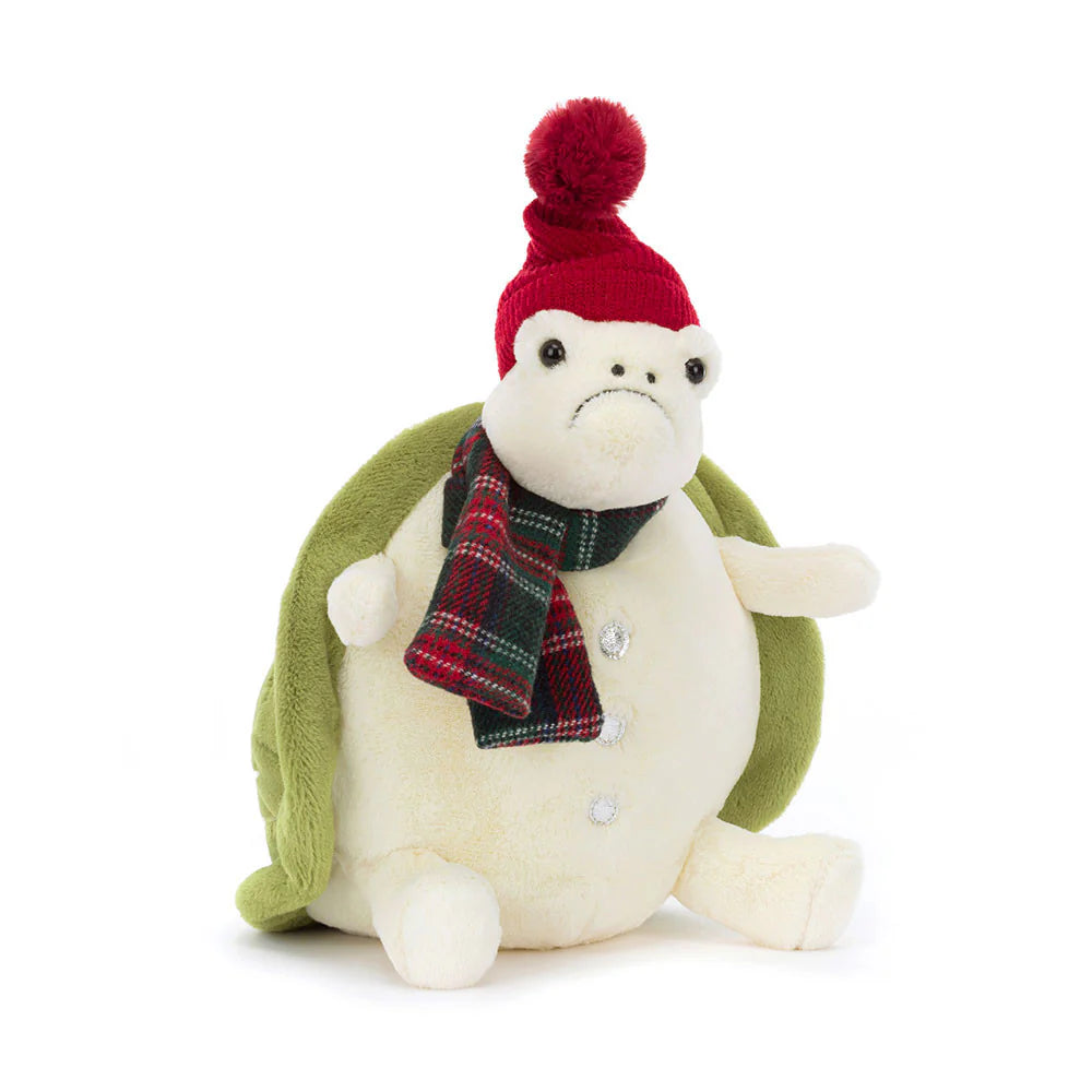 Adorable and snuggly Jellycat toysSnowman Timmy Turtle