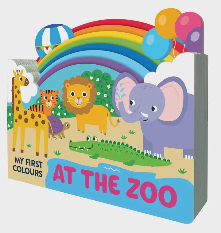 Enchanting children's books Chunky Scenes Board Book - My First Colours- At the Zoo