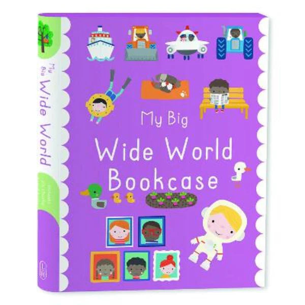 Action-packed adventure books for kidsMy Big Wide World Bookcase by Dawn Machell