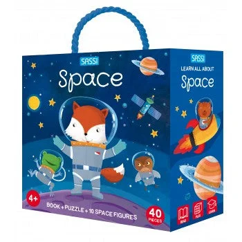 Instructive children's talesSassi 3D Puzzle and Book Set - Space