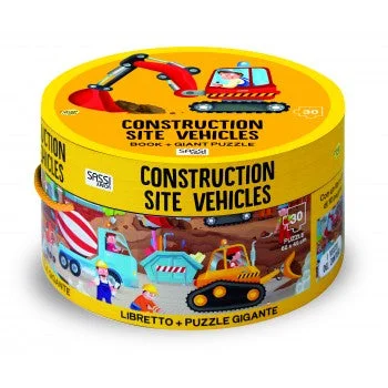 Entertaining children's chapter booksSassi Book and Giant Puzzle - Construction Site