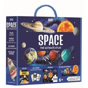 Fun-filled children's books Sassi The Ultimate Atlas and Puzzle Set - Space