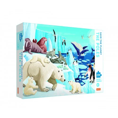 Engaging narratives for children Save the Planet Puzzle and Book Set - The Poles