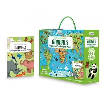 Thought-provoking children's literature Travel, Learn and Explore Puzzle and Book Set - ANIMALS Endangered Species of the Planet Thought-provoking children's literature Travel, Learn and Explore Puzzle and Book Set - ANIMALS Endangered Species of the Planet