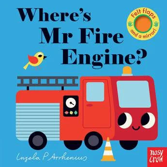 Engaging narratives for children Where's Mr  Fire Engine? - Felt Flap Book