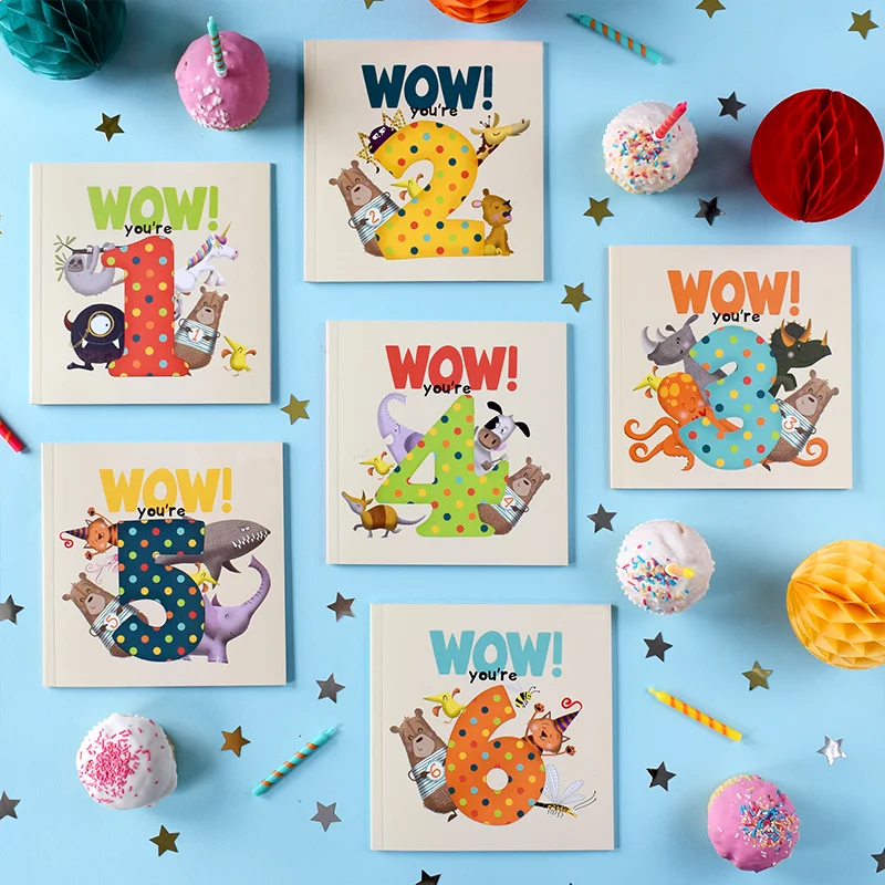 Enchanting bedtime stories "WOW YOU'RE 1! 2! 3! 4! 5! 6!" Birthday Books