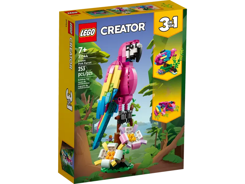 Seamlessly fitting LEGO connections31144 LEGO CREATOR EXOTIC PINK PARROT
