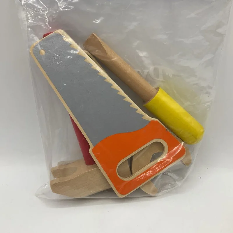 enchanting and magical wooden toys that spark the imagination                   4pc Bag Of Wooden Tools
