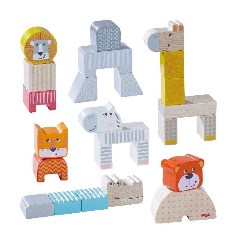 skillfully made wooden toys               Animal Parade Blocks