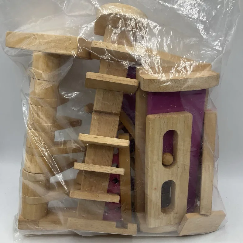 sustainably sourced wooden toys                   Bag Of Wooden Doll House Fixtures