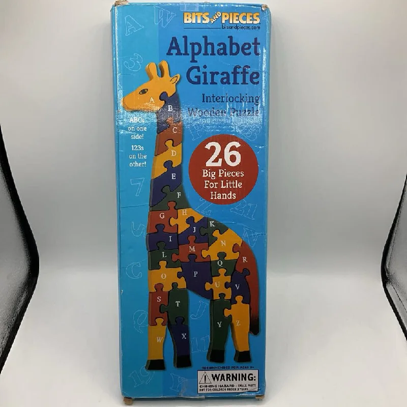 eco-friendly wooden toys made from sustainable materials Bits and Pieces Alphabet Giraffe Interlocking Wooden Puzzle 26pc eco-friendly wooden toys made from sustainable materials Bits and Pieces Alphabet Giraffe Interlocking Wooden Puzzle 26pc