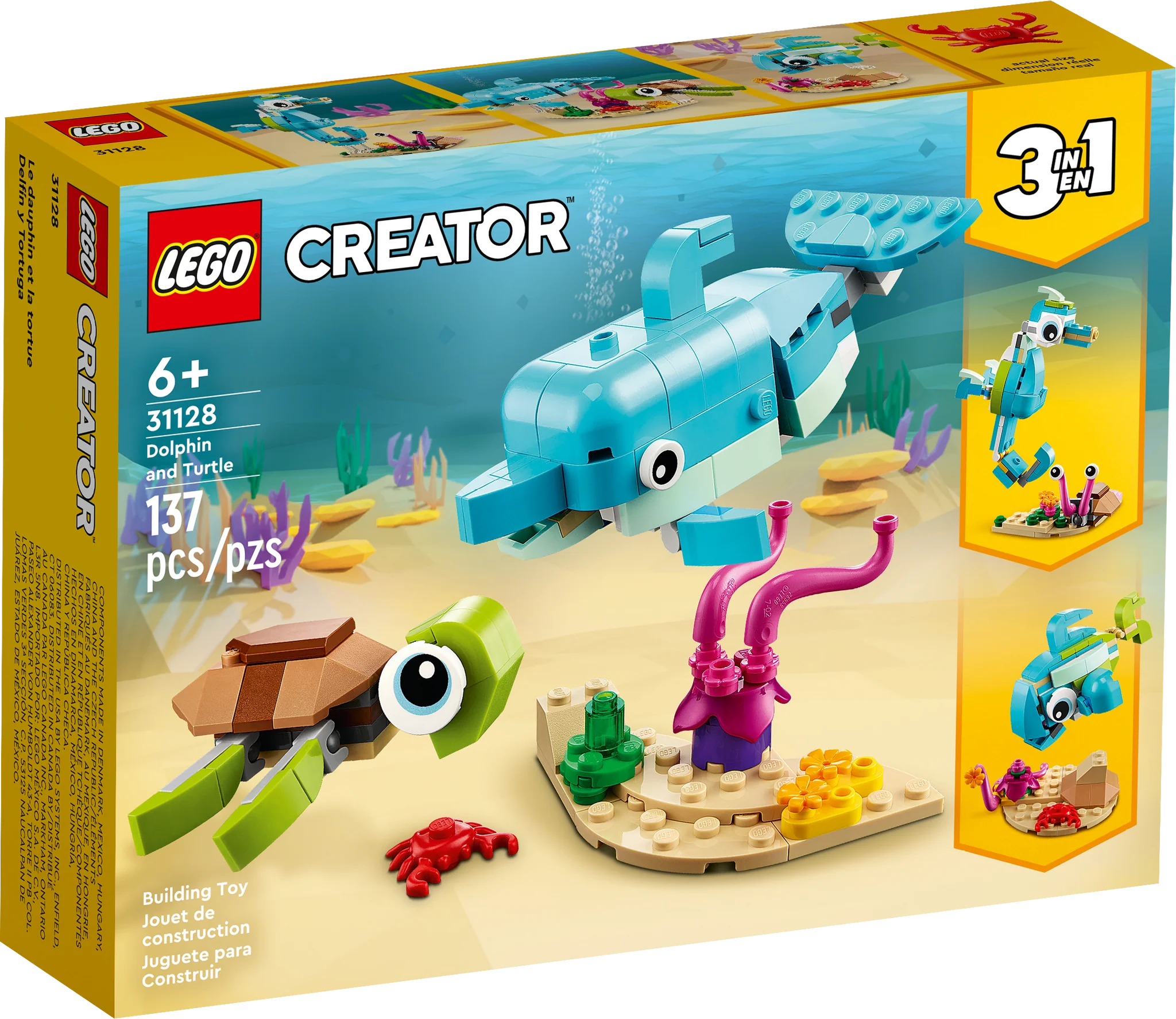 Environmentally friendly LEGO materialsBrickhouse LEGO 31128 Dolphin and Turtle
