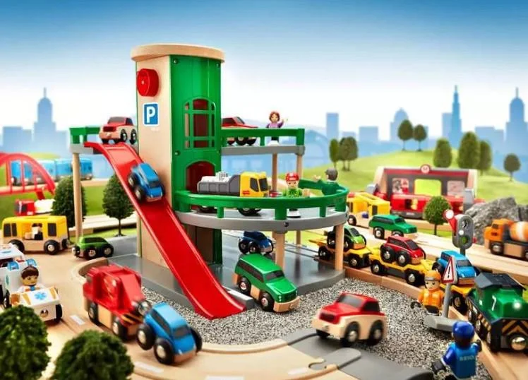 tactile wooden toys                   Brio 33204 Parking Garage