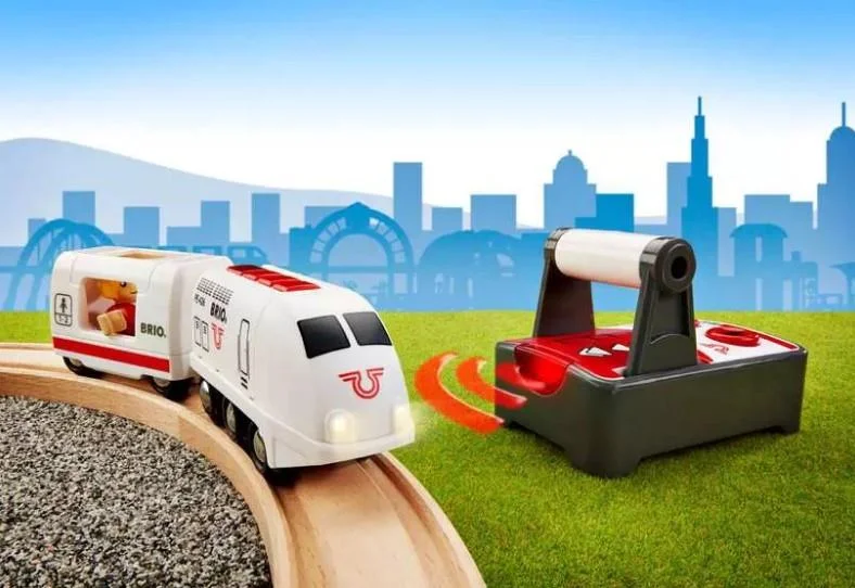 beautifully detailed wooden toys                  Brio 33510 Remote Control Travel Train