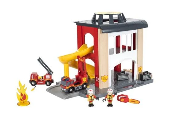 sturdy and durable wooden toys for rough play                   Brio 33833 Fire Station