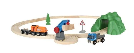 sturdy wooden toys                  Brio 33878 Starter Lift & Load Set
