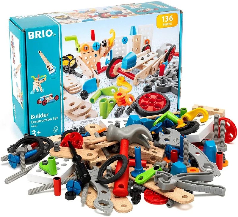 safe and appropriate wooden toys for young children                   Brio 34587 BBS Construction Set
