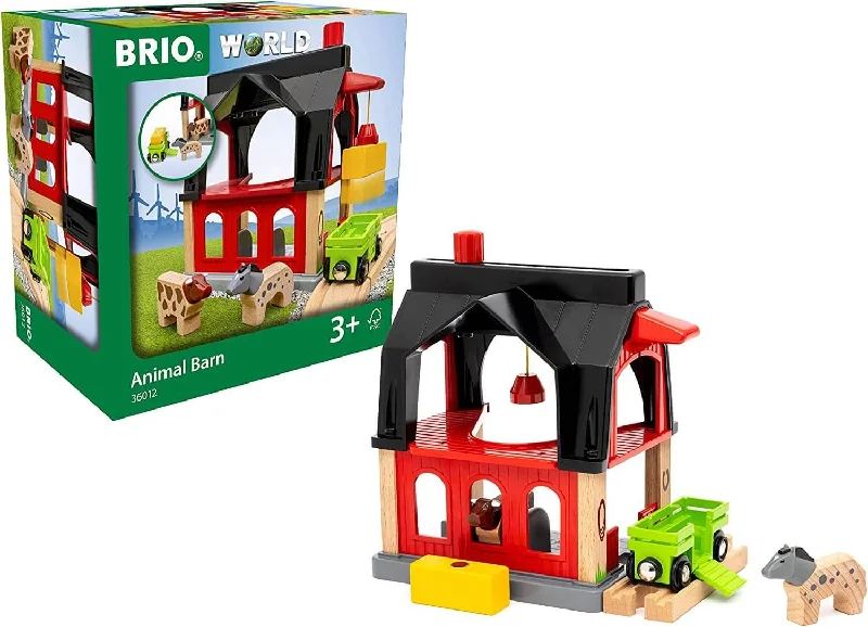 robust and engaging wooden toys for kids                   Brio 36012 Animal Barn