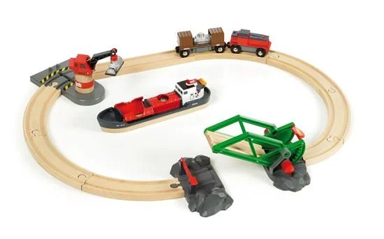 skillfully made wooden toys               Brio 33061 Cargo Harbour Set
