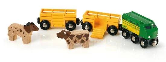 child-safe wooden toys                 Brio 33404 Farm Train