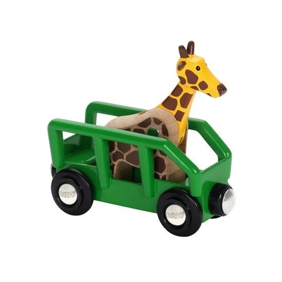 sustainable wooden toys                   Brio Giraffe and Wagon
