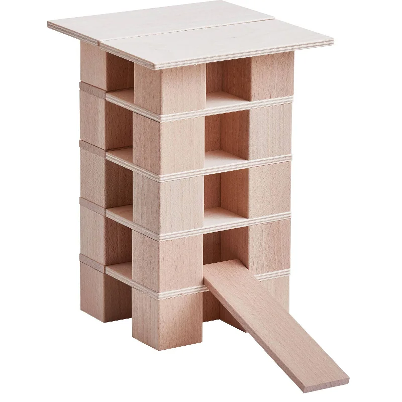 intricately designed wooden toys                 Clever Up! Building Block System 1.0