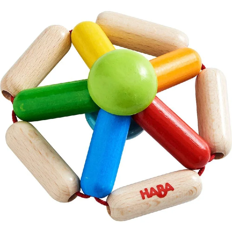 robust and durable wooden toys that withstand the test of time                   Color Carousel Wooden Baby Rattle