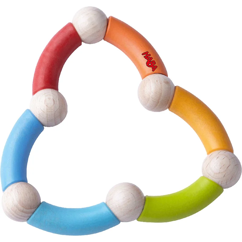 naturally finished and non-toxic wooden toys                   Color Snake Wooden Rattle & Fidget Toy