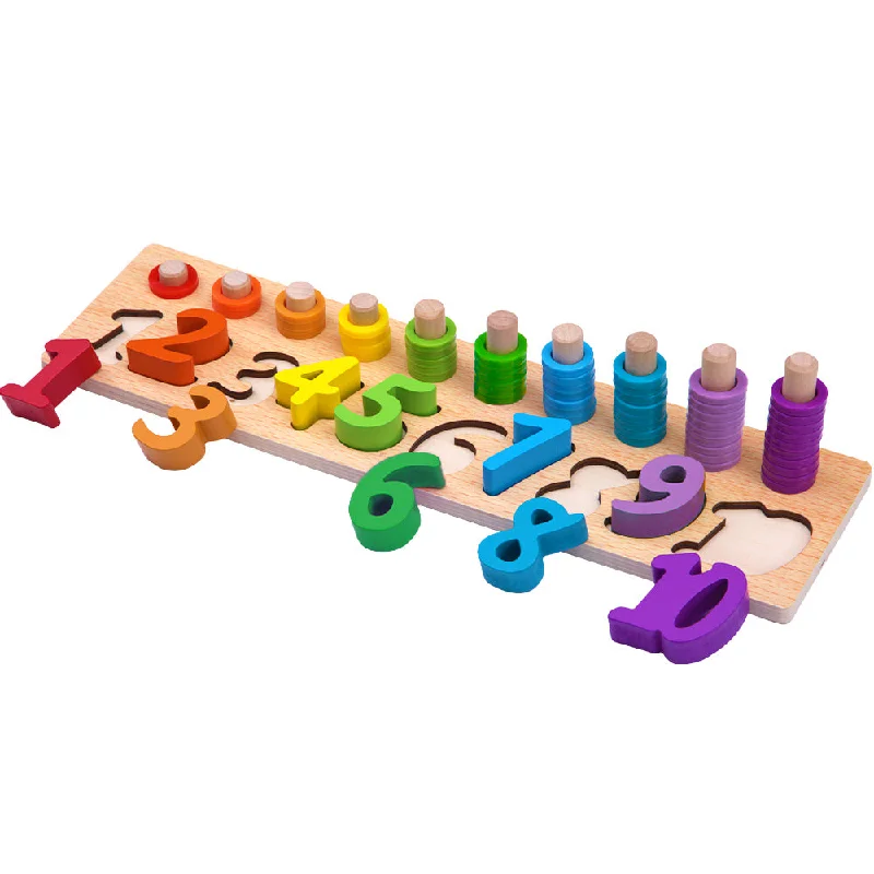 safe and non-toxic wooden toys for babies                   Learn to count - Number Game
